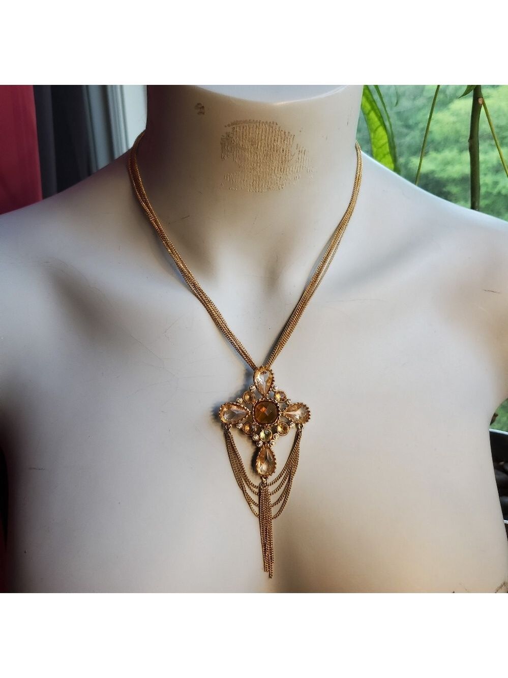 Vintage Crystal Drapped Necklace